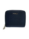 【中古】FURLA◆2つ折り財布/PVC/BLK/レ