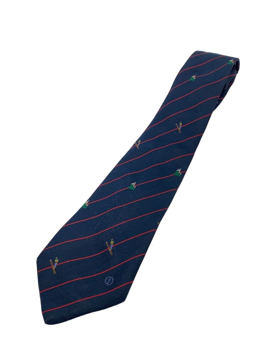 【中古】dunhill◆ネクタイ/シルク/NVY
