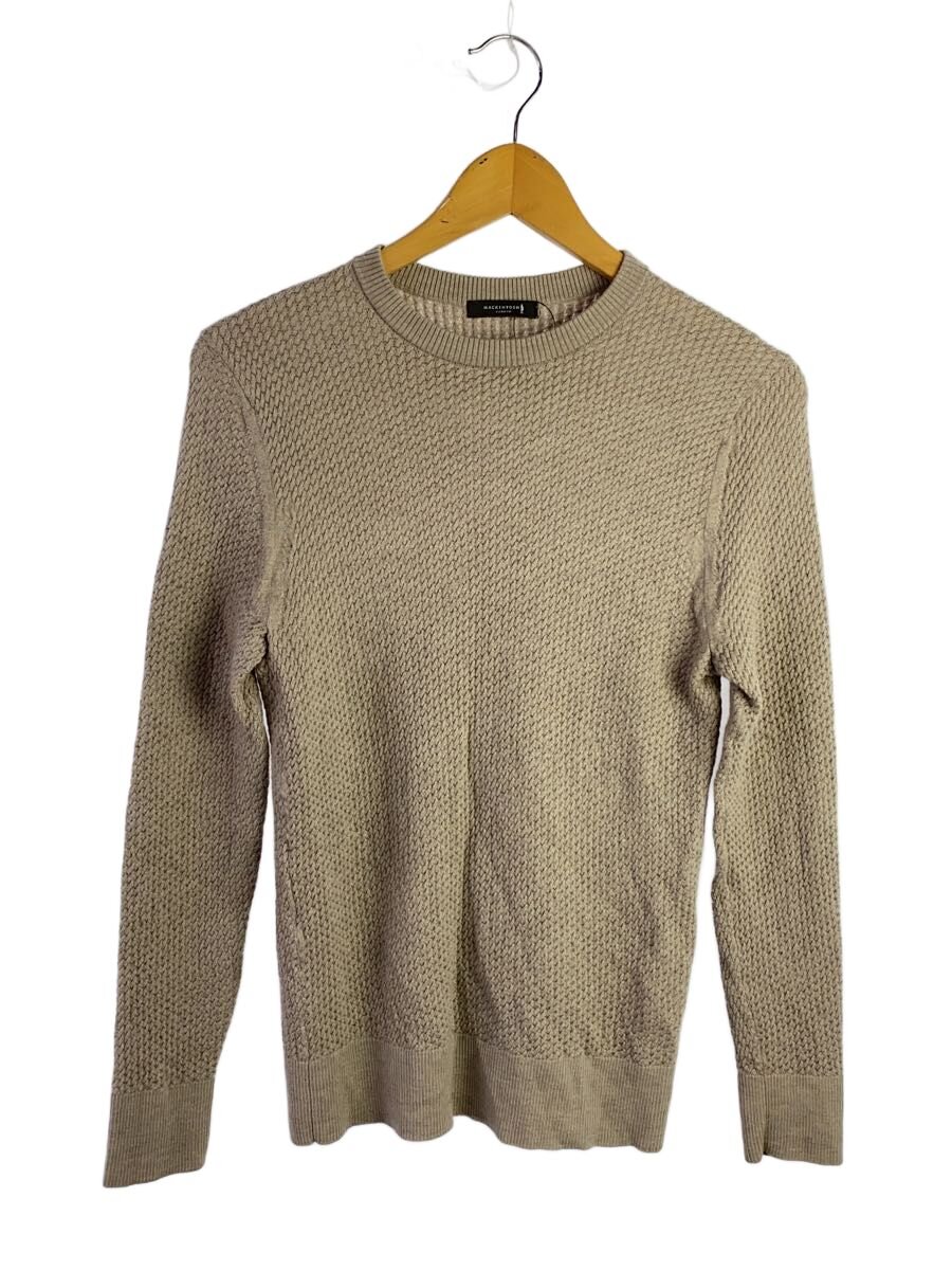 Rakuten - 【中古】MACKINTOSH◆ニット・セーター(薄手)/M/ウール/BEG/無地/G1N10-601-43【メンズウェア】