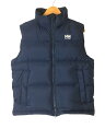 【中古】HELLY HANSEN◆フィリーベスト/ダウンベスト/M/ナイロン/NVY/無地/HH12391【メンズウェア】