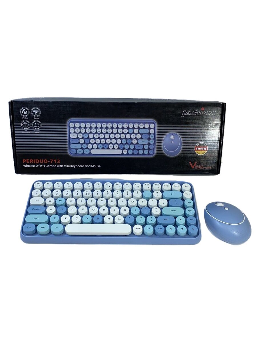 【中古】Perixx◆ワイヤレスキーボード・マウスセット/PERIDUO-713/2021年製【パソコン】