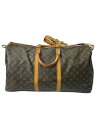 【中古】LOUIS VUITTON◆キーポル・バンドリエール55_モノグラム・キャンバス_BRW/PVC/BRW【バッグ】