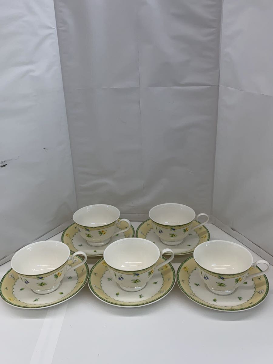 【中古】NARUMI◆カップ&ソーサー/5点セット/WHT【キッチン用品】