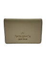 【中古】kate spade new york◆ウォームベージュ/マルチステイシー/トライフォールド/3つ折り財布/レザー/CRM/WLR00127【服飾雑貨他】