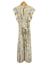 【中古】SNIDEL◆21SS/マーブルフラワー柄ワンピース/1/ポリエステル/IVO/花柄/SWFO212029【レディースウェア】(4)