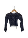 【中古】TanC TOKYO◆LOUNGE BLACK LACE CROPPED LONG SLEEV T/ナイロン/BLK/TC24-LC27【レディースウェ...