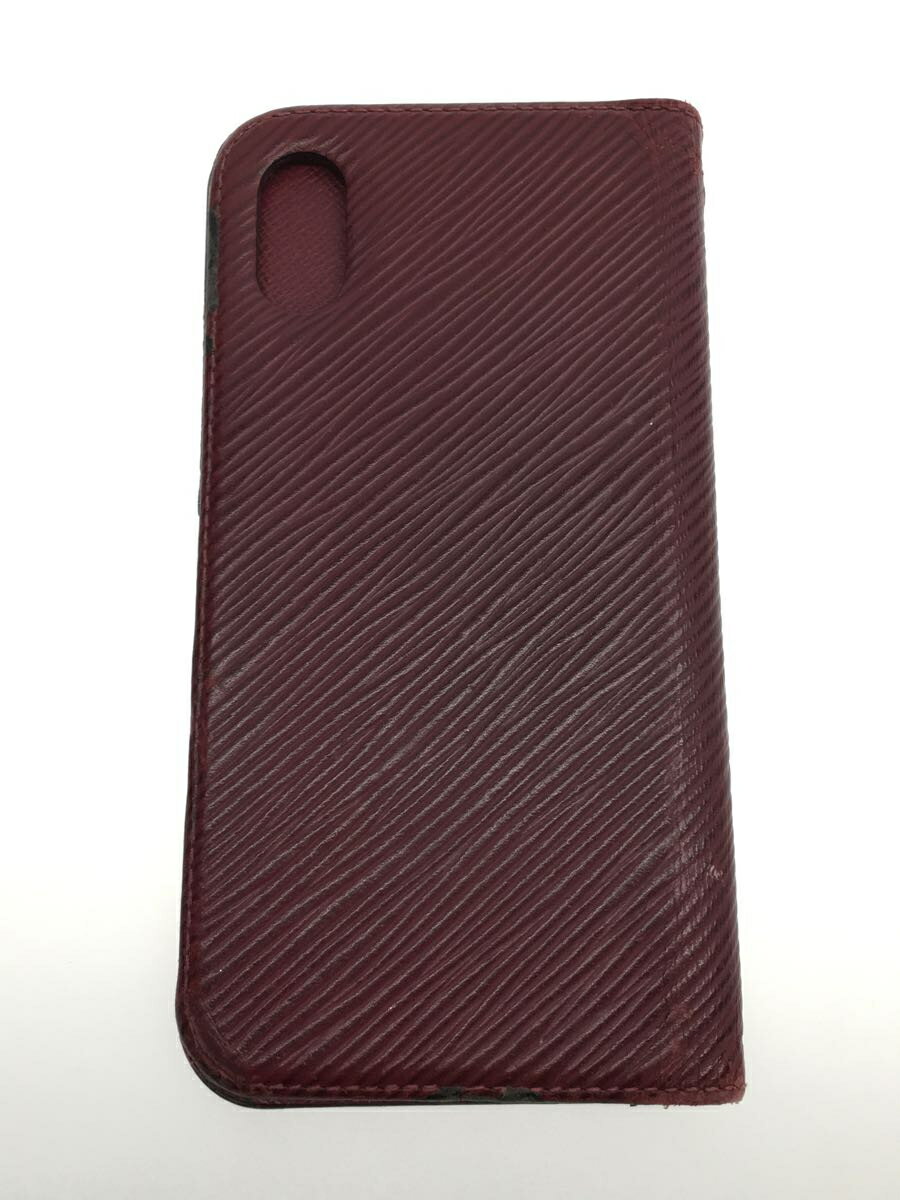 【中古】LOUIS VUITTON◆IPHONEX・フォリオ_エピ_RED/牛革/RED/レディース【服飾雑貨他】