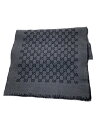 【中古】GUCCI◆マフラー/ウール/GRY/メンズ【服飾雑貨他】