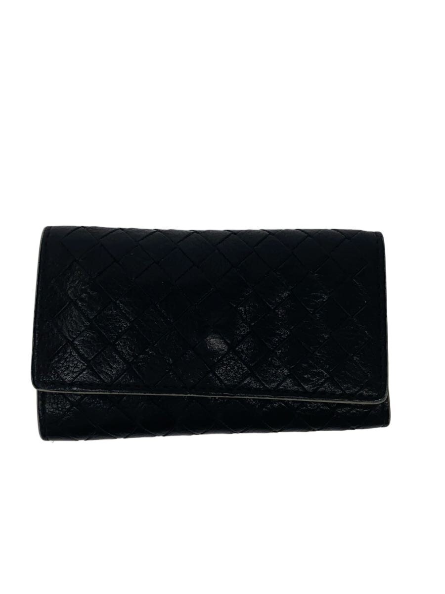 【中古】BOTTEGA VENETA◆キーケース/レザー/BLK/メンズ【服飾雑貨他】