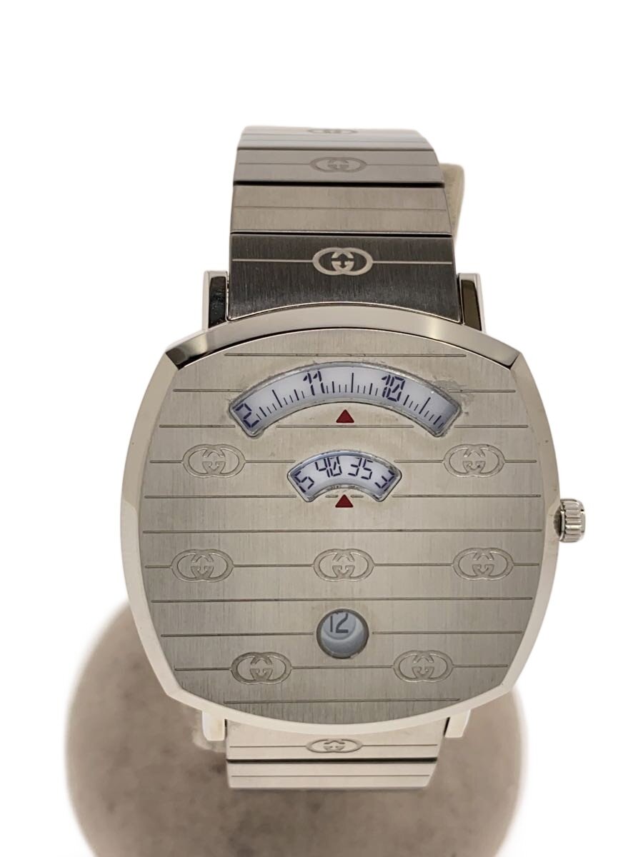 【中古】GUCCI◆GUCCI グッチ クォーツ腕時計/WHT/WHT/SS/157.3/グリップウォッチ38mm//【服飾雑貨他】