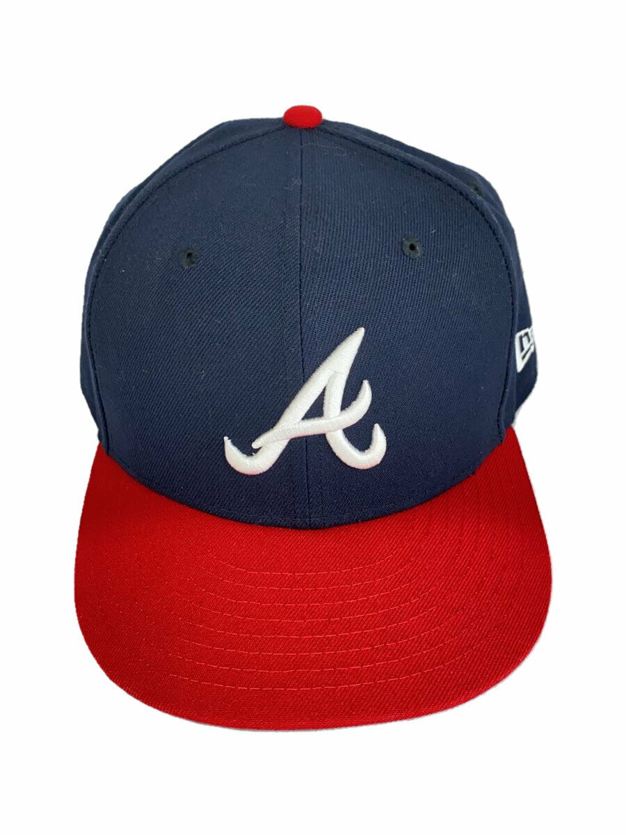 【中古】NEW ERA◆キャップ/7 3/4/ポリエステル/NVY/無地/メンズ【服飾雑貨他】