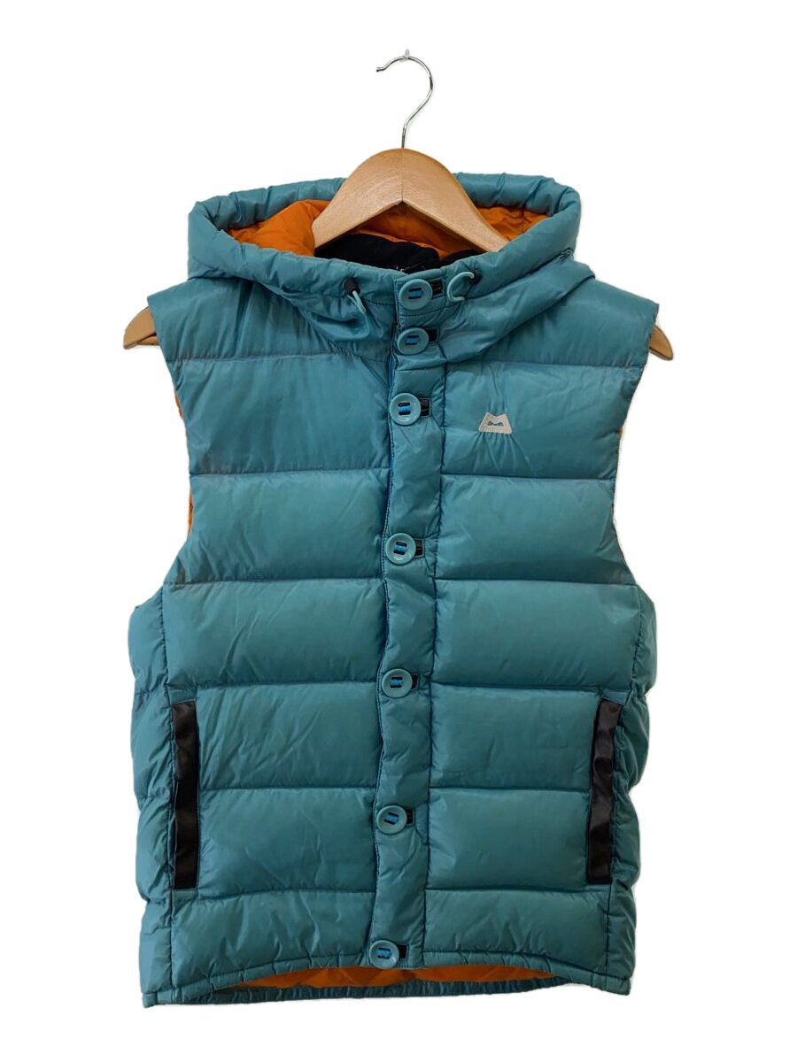 【中古】MOUNTAIN EQUIPMENT◆ダウンベスト/S/ナイロン/ブルー【レディースウェア】
