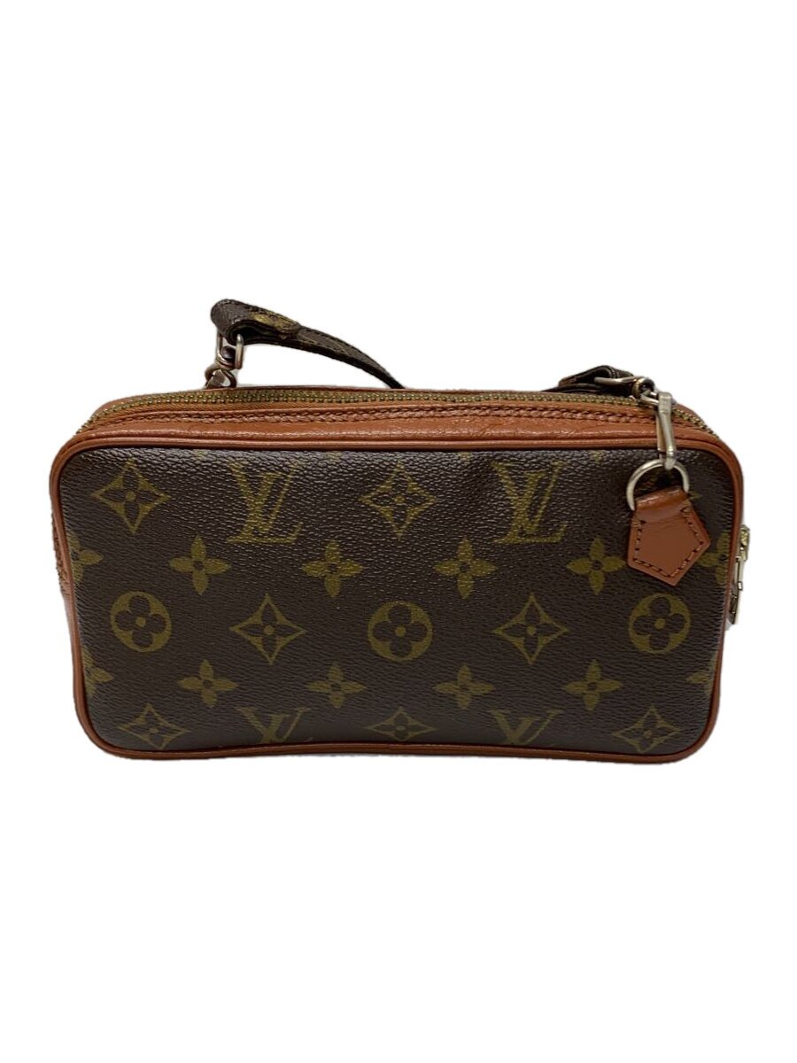 LOUIS VUITTON - 【中古】LOUIS VUITTON◆ポシェット・マルリー・バンドリエール_モノグラム・キャンバス_BRW/PVC/BRW【バッグ】