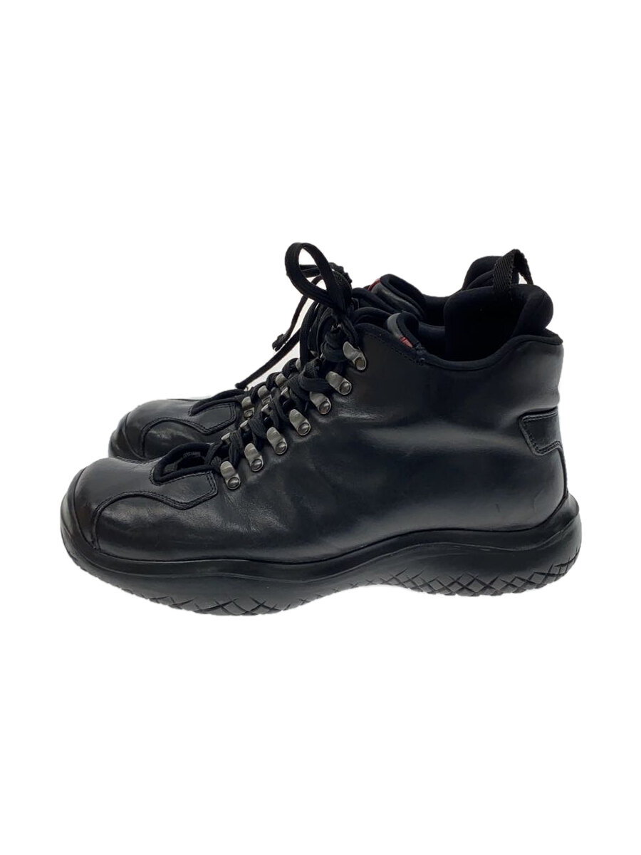 【中古】PRADA SPORT◆ハイカットスニーカー/--/ブラック/1663//【シューズ】