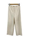 【中古】BALLSEY◆25SS/ハイツイストビエラ 1Bセミワイドパンツ/32/ポリエステル/CRM【レディースウェア】