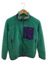 【中古】patagonia◆ジャケット/XL/ポリエステル/GRN【キッズ】