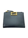 【中古】FENDI◆MEDIUM Wallet/財布/BLK/無地/レディース/8M0447【服飾雑貨他】