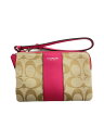 【中古】COACH◆ポーチ_シグネチャー【バッグ】