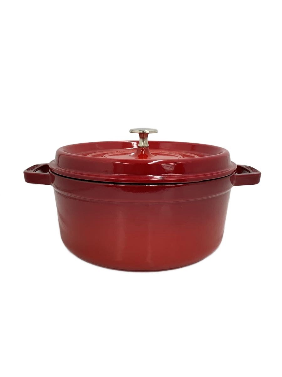 【中古】Staub◆鍋/サイズ:24cm/RED【キッチン用品】
