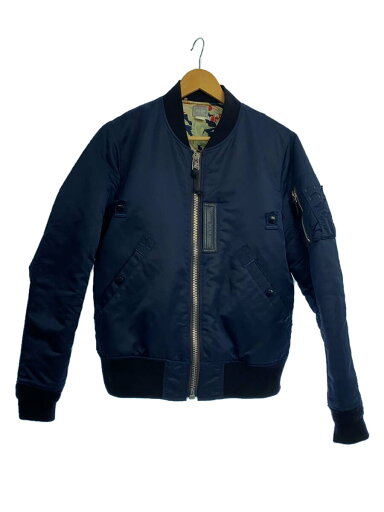 【中古】DELUXE(Deluxe Clothing)◆フライトジャケット/M/ナイロン/ネイビー/無地【メンズウェア】 【中古】DELUXE(Deluxe Clothing)◆フライトジャケット/M/ナイロン/ネイビー/無地【メンズウェア】