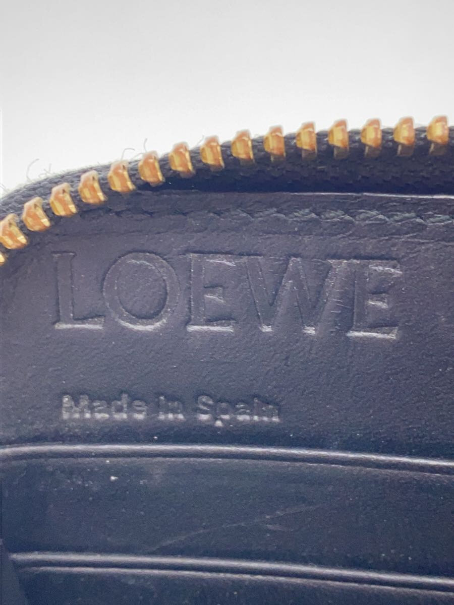 【中古】LOEWE◆長財布/レザー/BLK/無地/メンズ【服飾雑貨他】