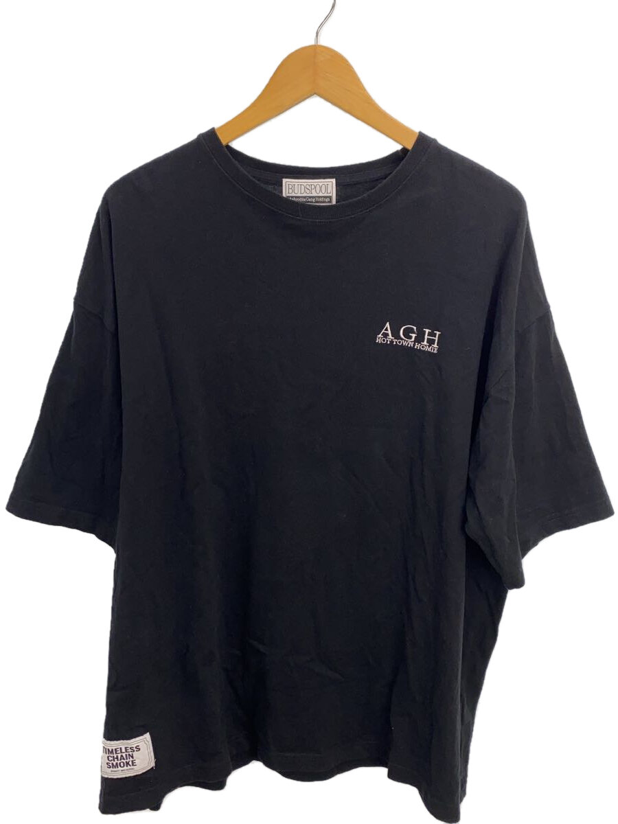 【中古】BUDSPOOL◆A.G.H HOTTOWNHOMIE/Tシャツ/XL/コットン/BLK//【メンズウェア】
