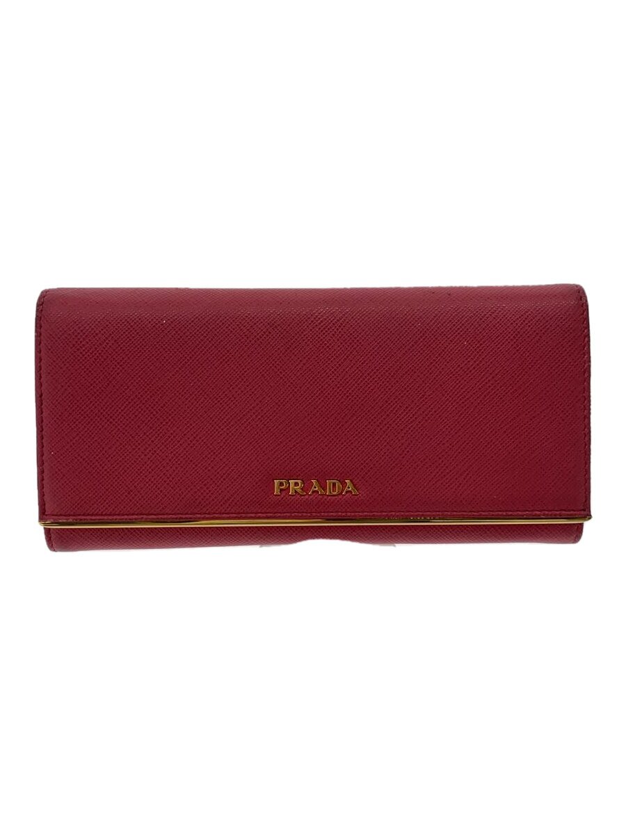 【中古】PRADA◆長サイフ/牛革/PNK/レディース【服飾雑貨他】