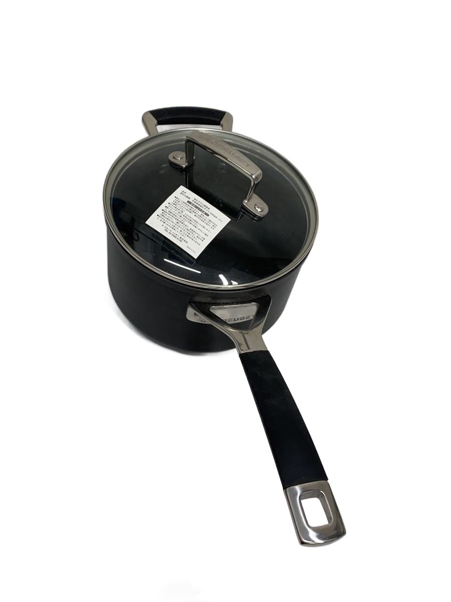 【中古】LE CREUSET◆鍋/サイズ:18cm/BLK【キッチン用品】