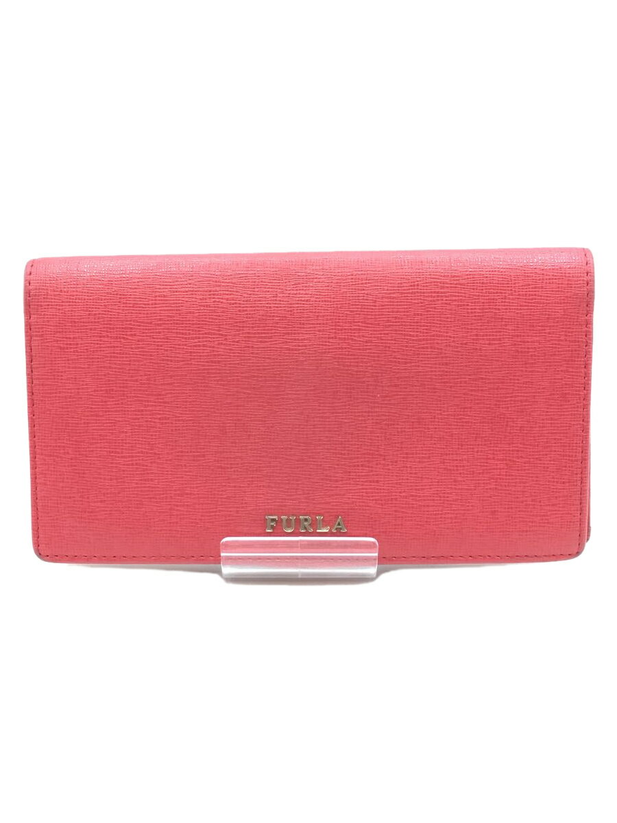 【中古】FURLA◆長財布/--/RED/レディース【服飾雑貨他】