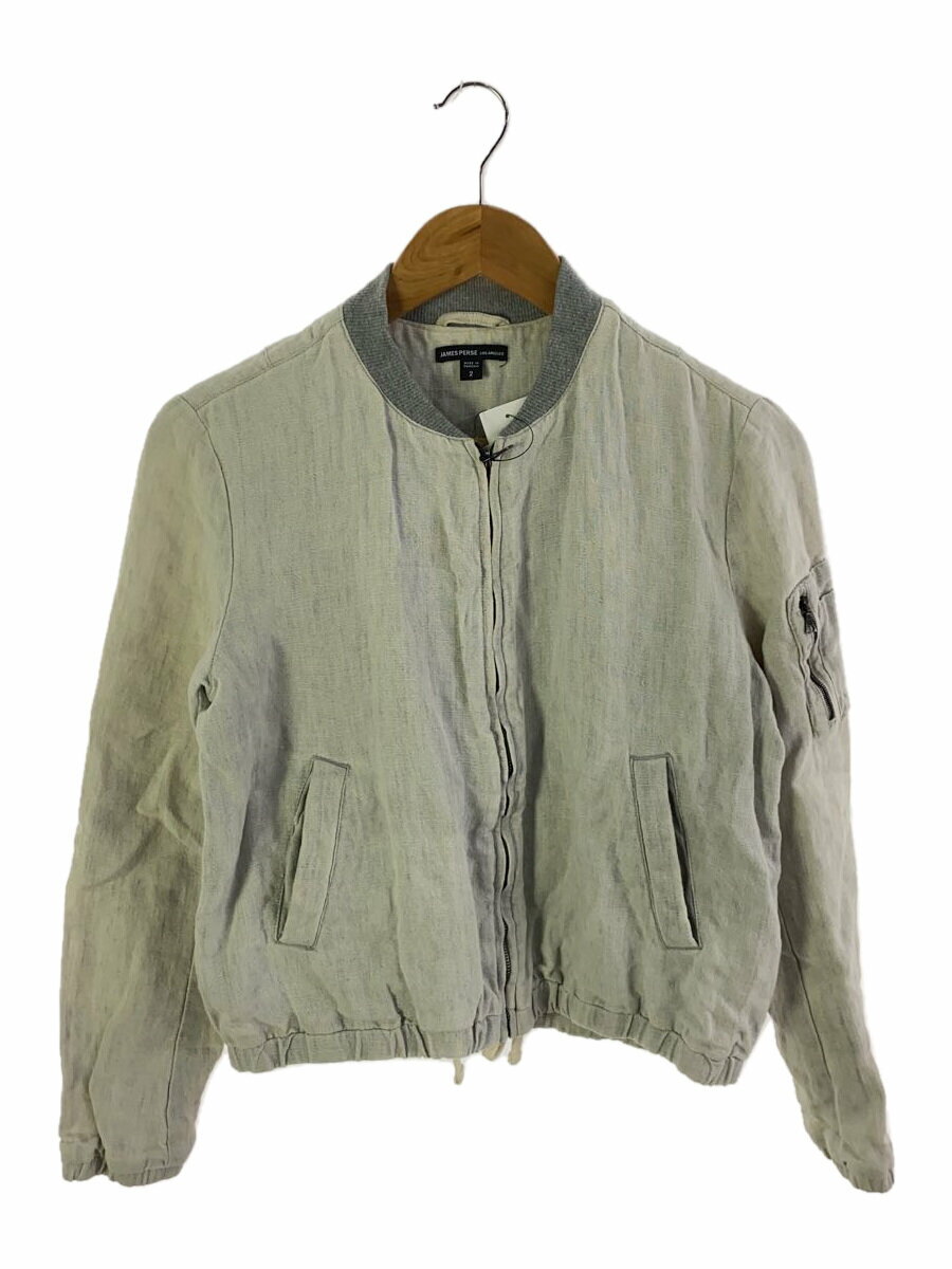 【中古】JAMES PERSE◆ブルゾン/2/コットン/グレー【レディースウェア】