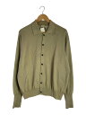 【中古】A.PRESSE◆23SS/コットンニットポロカーディガン/2/コットン/ベージュ/無地/23SAP-03-07H【メンズウェア】