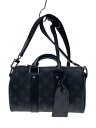 【中古】LOUIS VUITTON◆キーポル・バンドリエール25_モノグラム・エクリプス_BLK/レザー/BLK/総柄【バッグ】
