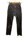 【中古】Lee◆ボトム/25/牛革/BLK/無地【レディースウェア】