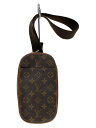 【中古】LOUIS VUITTON◆ポシェット・ガンジュ_モノグラム・キャンバス_BRW/PVC/BRW/総柄【バッグ】