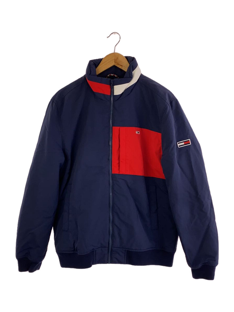 【中古】TOMMY HILFIGER◆ナイロンジャケット/L/ナイロン/NVY【メンズウェア】