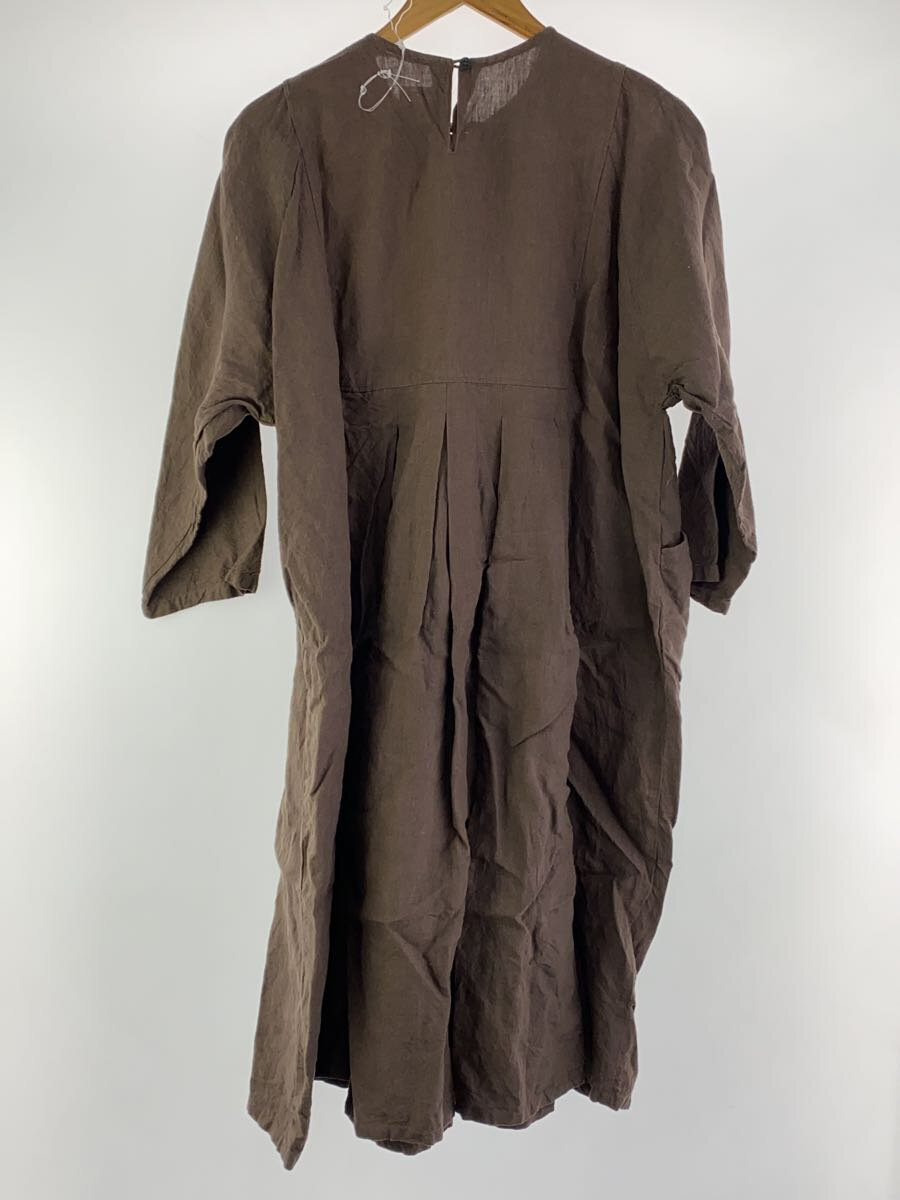 【中古】YARRA◆長袖ワンピース/FREE/コットン/NVY/無地【レディースウェア】