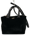 【中古】kate spade new york◆ショルダーバッグ/ベロア/BLK/無地/C408【バッグ】