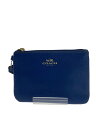 【中古】COACH◆ポーチ/レザー/BLU【バッグ】