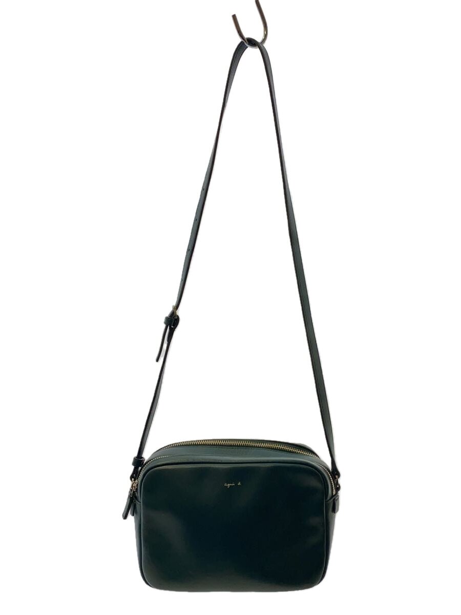 Shoulder Bags - 【中古】agnes b.◆スクエアショルダーバッグ/レザー/GRN/無地/QAS01-02//【バッグ】
