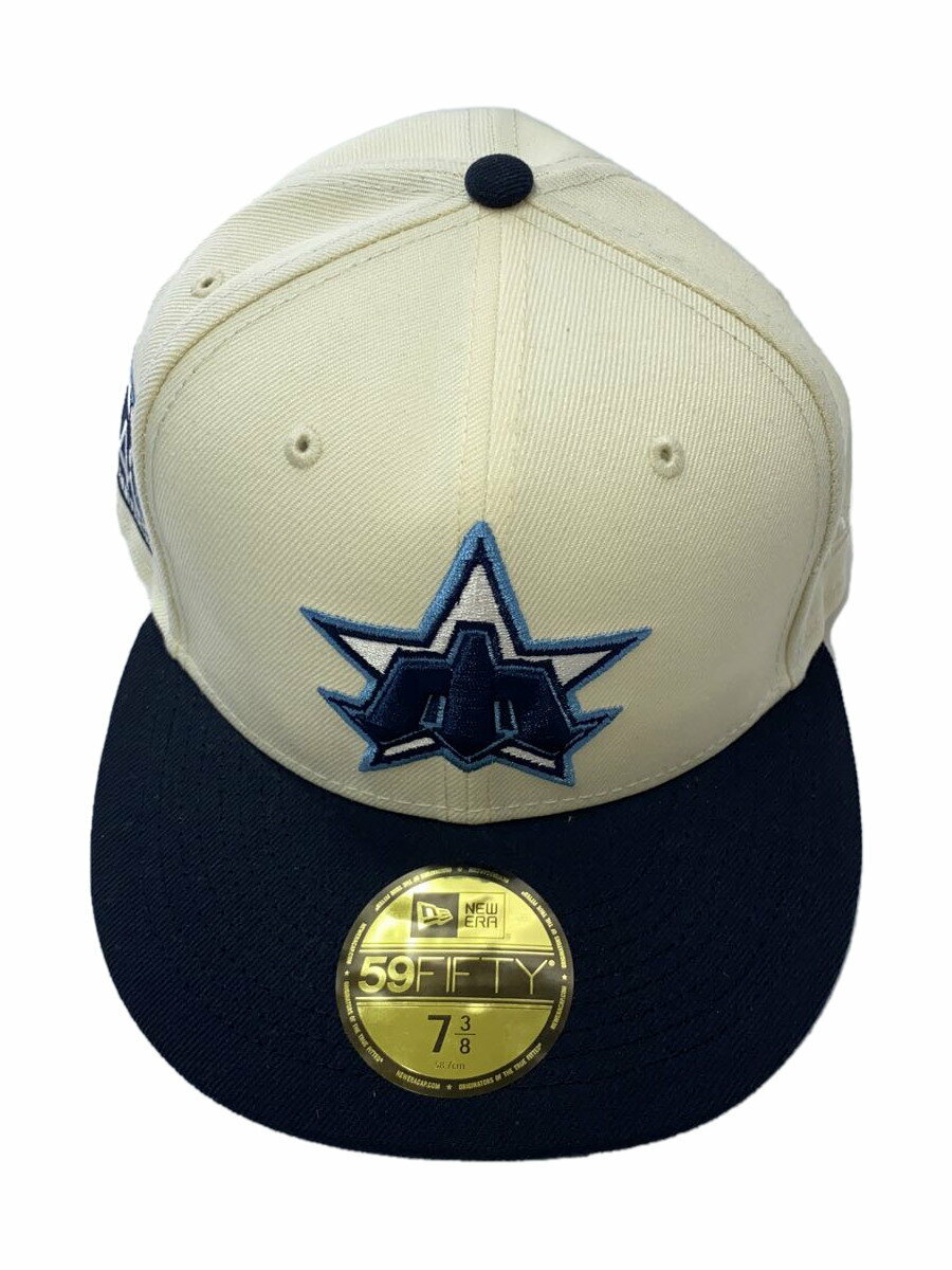 【中古】NEW ERA◆キャップ/7 3/8/ポリエステル/CRM/メンズ【服飾雑貨他】