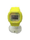 【中古】CASIO◆クォーツ腕時計_BABY-G/デジタル/ラバー/YLW/YLW【服飾雑貨他】