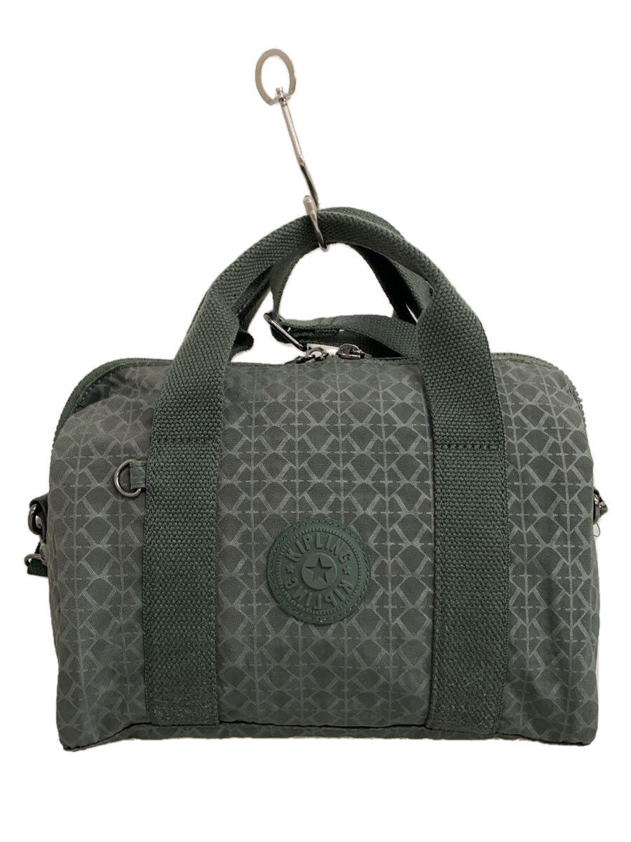 【中古】Kipling◆ミニボストンバッグ/ショルダーバッグ/GRN//【バッグ】