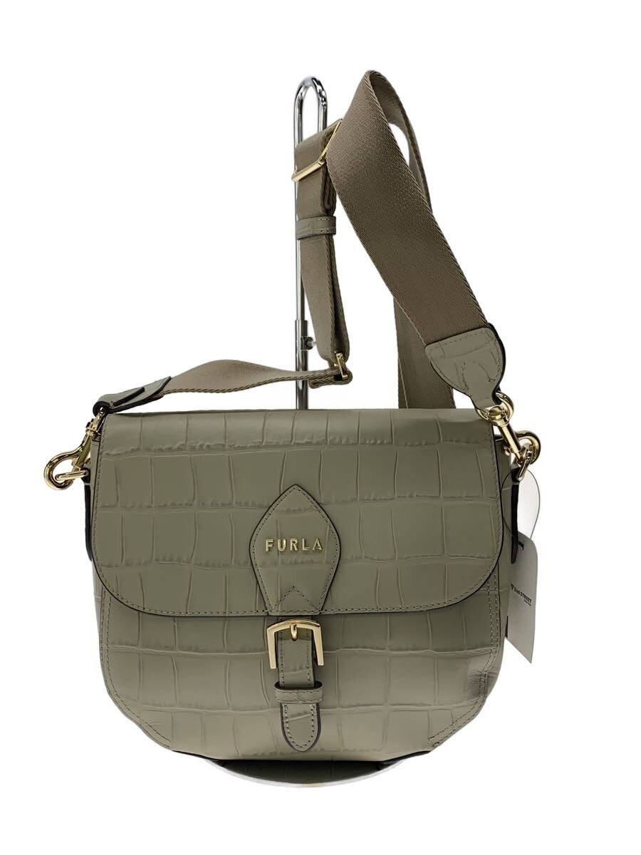 【中古】FURLA◆ウラニアショルダーバッグ/--/GRY/WB00448【バッグ】