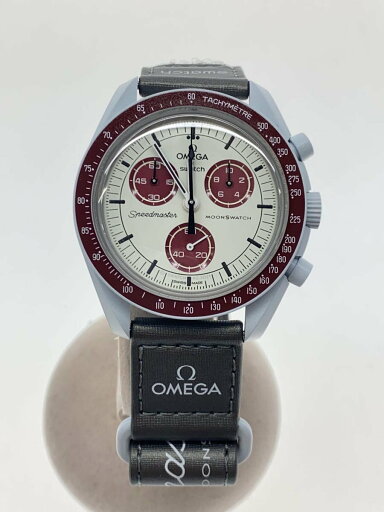 【中古】OMEGA◆クォーツ腕時計/アナログ/--/WHT/GRY/セラミック/MISSION TO PLUTO【服飾雑貨他】 【中古】OMEGA◆クォーツ腕時計/アナログ/--/WHT/GRY/セラミック/MISSION TO PLUTO【服飾雑貨他】