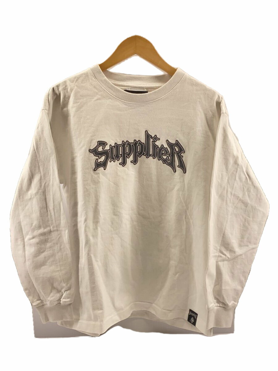 【中古】SUPPLIER◆長袖Tシャツ/XL/コットン/WHT【メンズウェア】