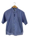 【中古】417 EDIFICE(417 by EDIFICE)◆半袖シャツ/M/コットン/BLU/ブルー/21-051-312-0100-2-0【メンズウェア】(4)