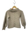 【中古】ARAN WOOLEN MILLS/セーター(厚手)/XS/ウール/GRY/無地【レディースウェア】