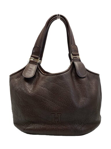 【中古】HIROFU◆ハンドバッグ/Hロゴ/レザー/BRW/使用感有【バッグ】 【中古】HIROFU◆ハンドバッグ/Hロゴ/レザー/BRW/使用感有【バッグ】