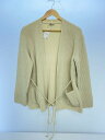 【中古】AURALEE◆FINE WOOL CORD CARDIGAN/カーディガン(厚手)/1/ウール/BEG/無地/【レディースウェア】