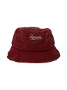 【中古】Supreme◆バケットハット/--/デニム/RED/メンズ【服飾雑貨他】